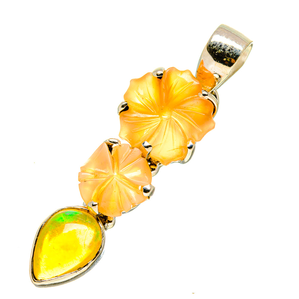 Peach Moonstone Pendants handcrafted by Ana Silver Co - PD758046