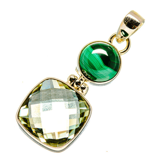 Green Amethyst Pendants handcrafted by Ana Silver Co - PD758055
