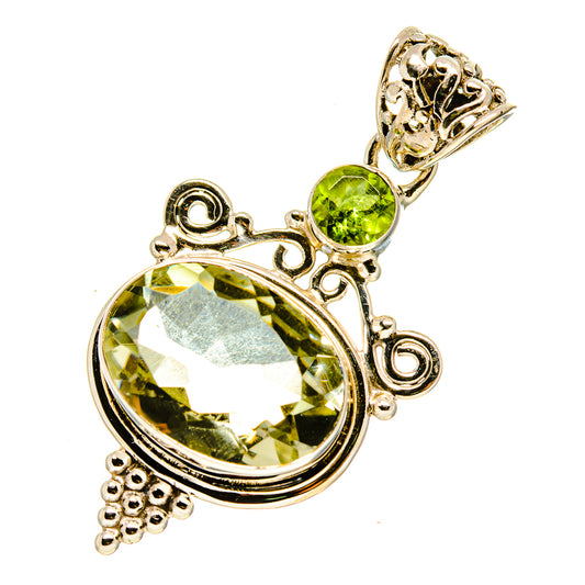 Green Amethyst Pendants handcrafted by Ana Silver Co - PD758056