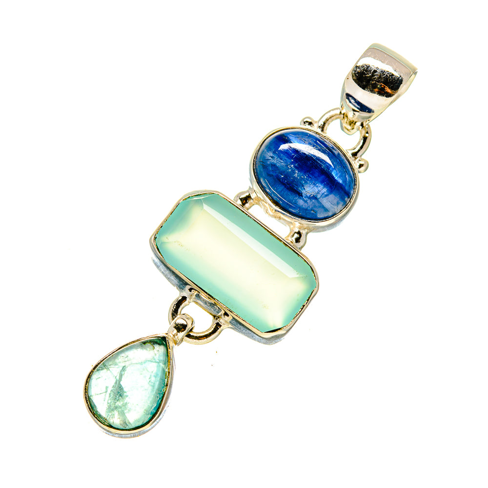 Aqua Chalcedony Pendants handcrafted by Ana Silver Co - PD758067