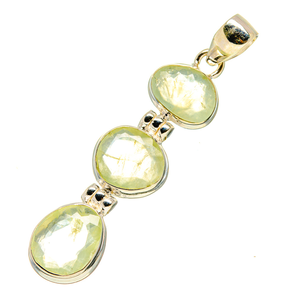 Prehnite Pendants handcrafted by Ana Silver Co - PD758075