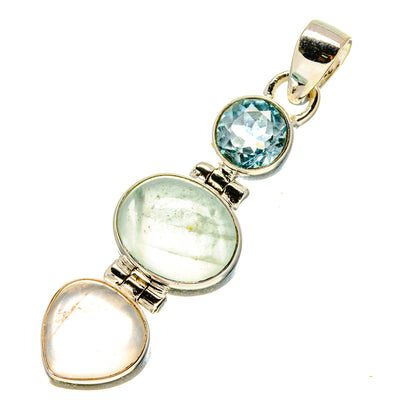 Aquamarine Pendants handcrafted by Ana Silver Co - PD758077