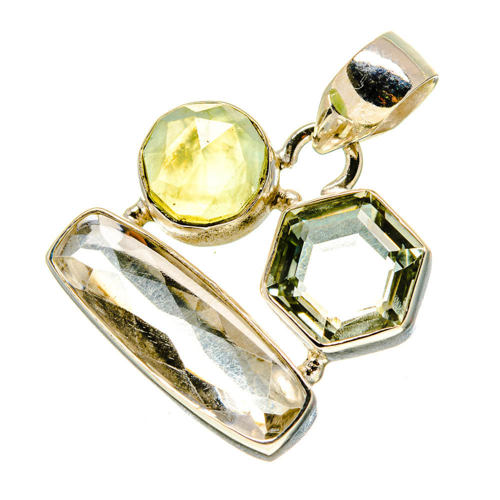 Green Amethyst Pendants handcrafted by Ana Silver Co - PD758096