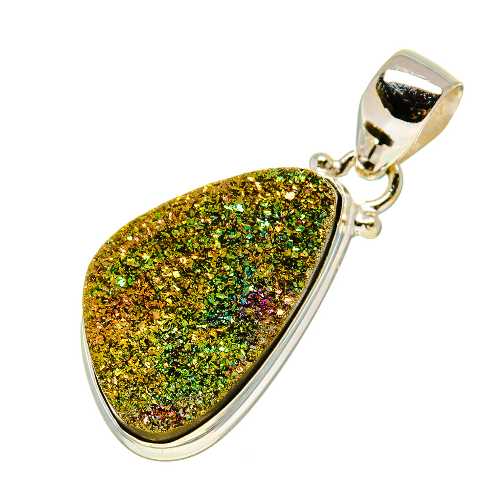 Spectro Pyrite Druzy Pendants handcrafted by Ana Silver Co - PD758114