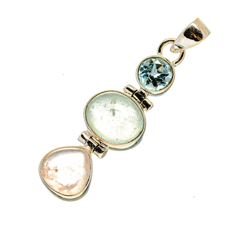 Aquamarine Pendants handcrafted by Ana Silver Co - PD758146