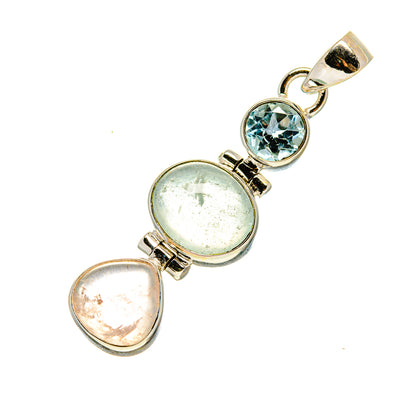 Aquamarine Pendants handcrafted by Ana Silver Co - PD758146