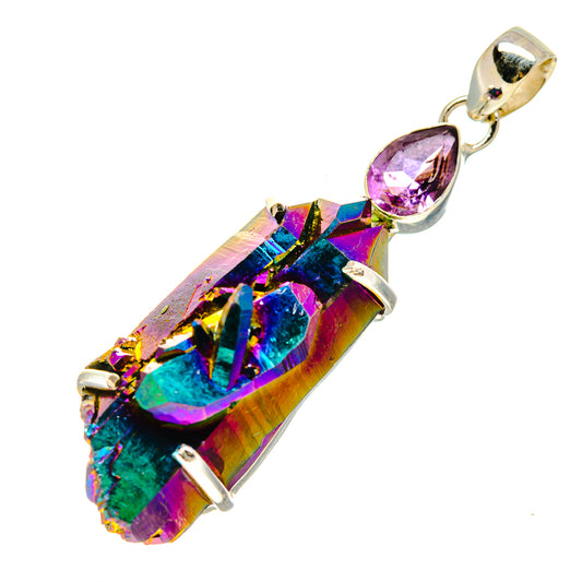 Titanium Sunshine Druzy Pendants handcrafted by Ana Silver Co - PD758166