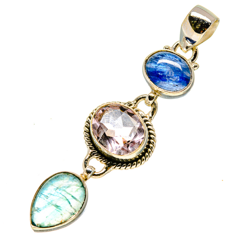 Blue Fluorite Pendants handcrafted by Ana Silver Co - PD758167