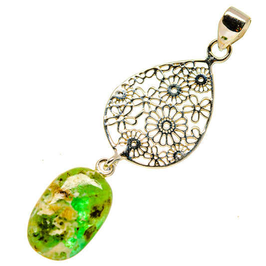 Australian Green Opal Pendants handcrafted by Ana Silver Co - PD758168