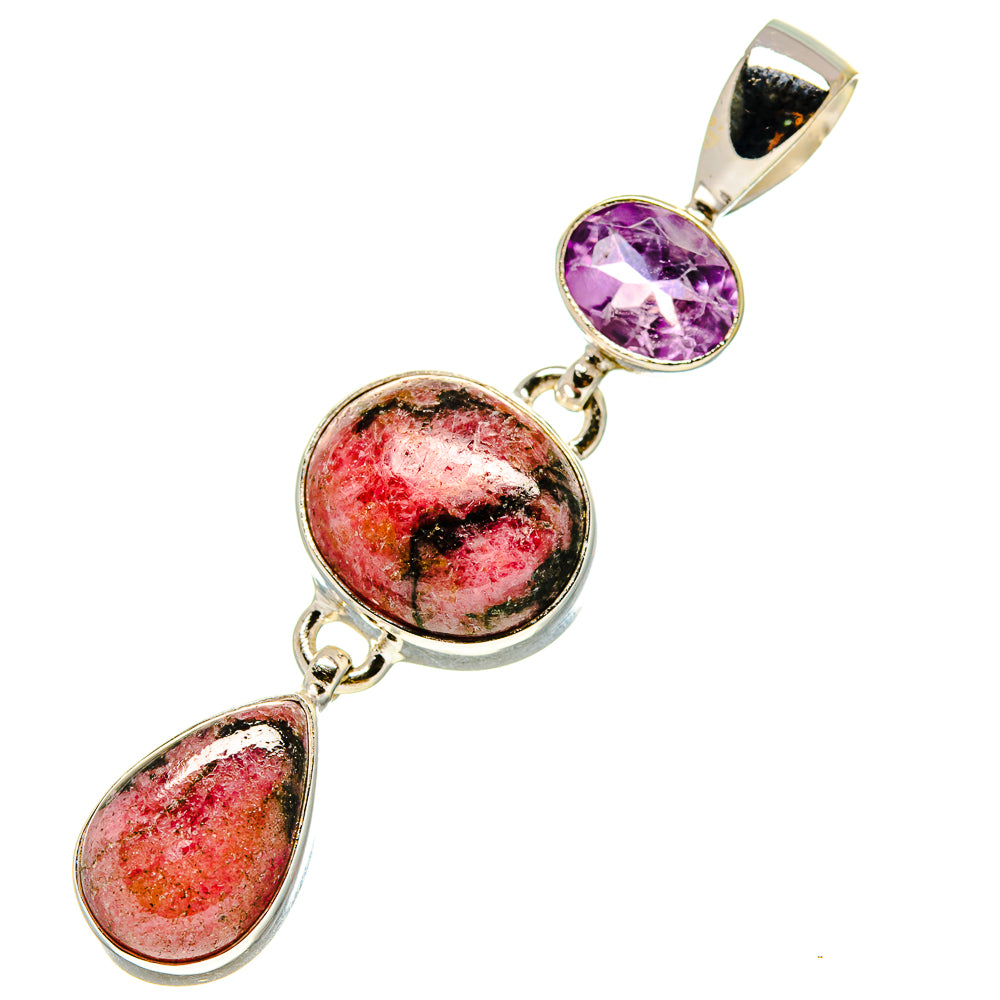 Rhodonite Pendants handcrafted by Ana Silver Co - PD758173