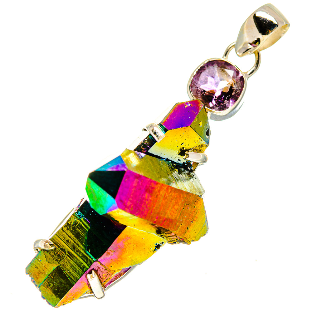 Titanium Sunshine Druzy Pendants handcrafted by Ana Silver Co - PD758178