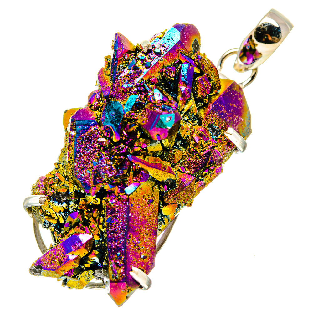 Titanium Sunshine Druzy Pendants handcrafted by Ana Silver Co - PD758181