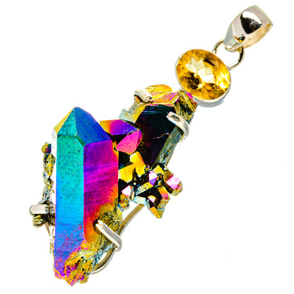 Titanium Sunshine Druzy Pendants handcrafted by Ana Silver Co - PD758182