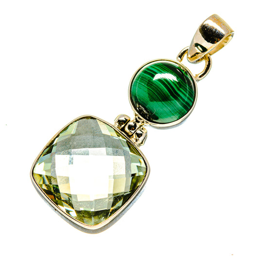 Green Amethyst Pendants handcrafted by Ana Silver Co - PD758201