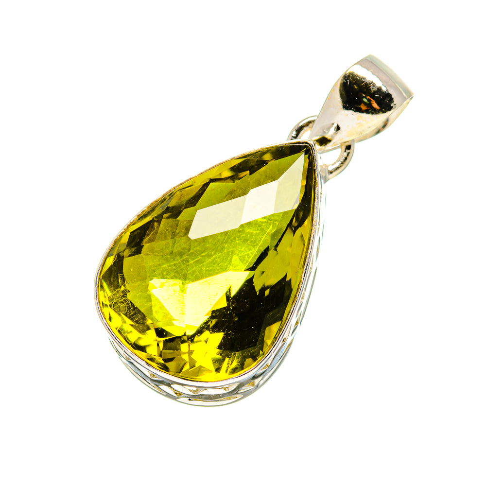 Olive Quartz Pendants handcrafted by Ana Silver Co - PD758216