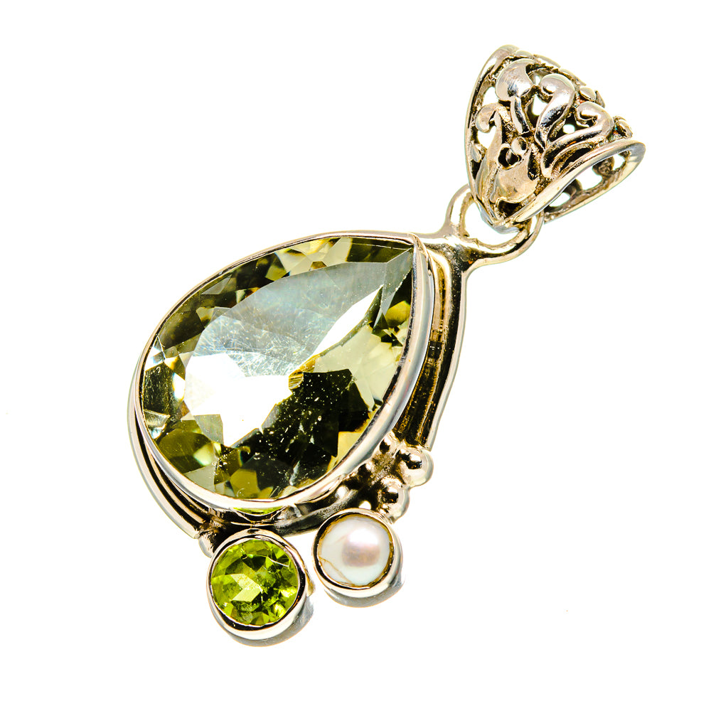 Green Amethyst Pendants handcrafted by Ana Silver Co - PD758217