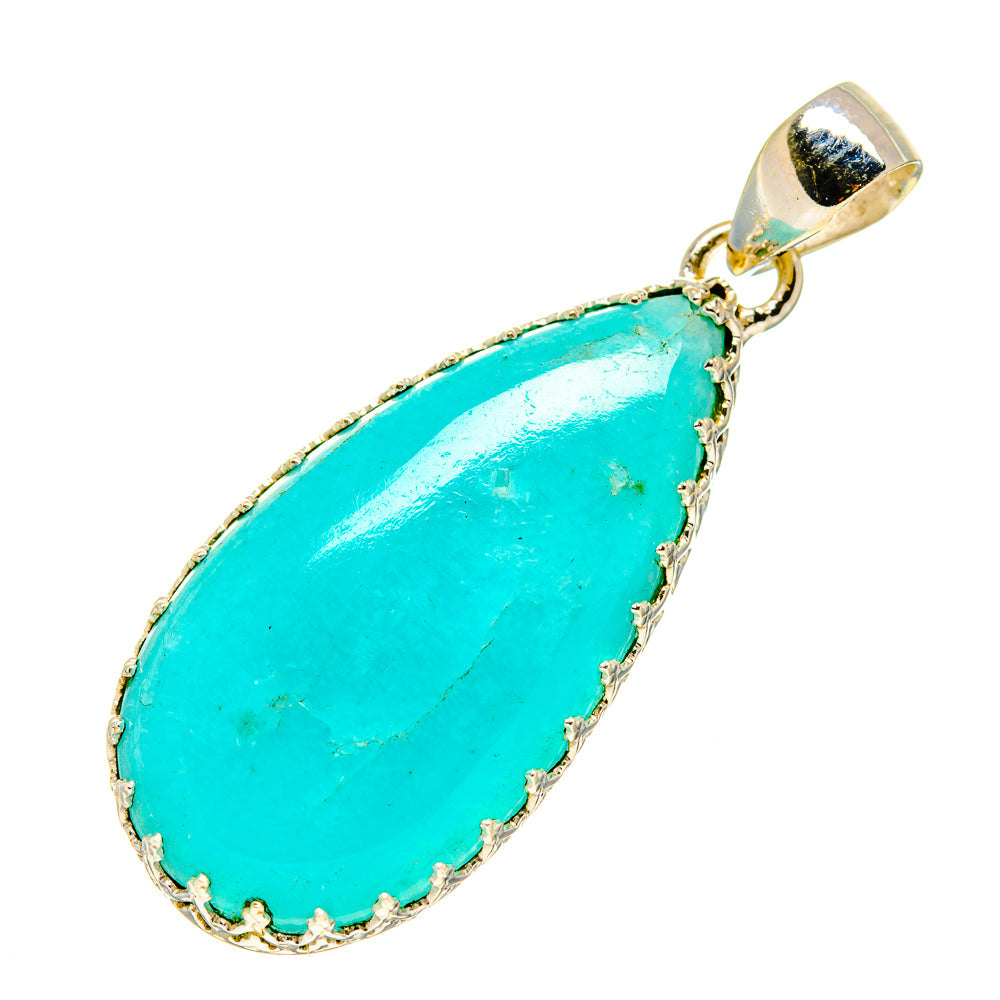 Peruvian Amazonite Pendants handcrafted by Ana Silver Co - PD758238