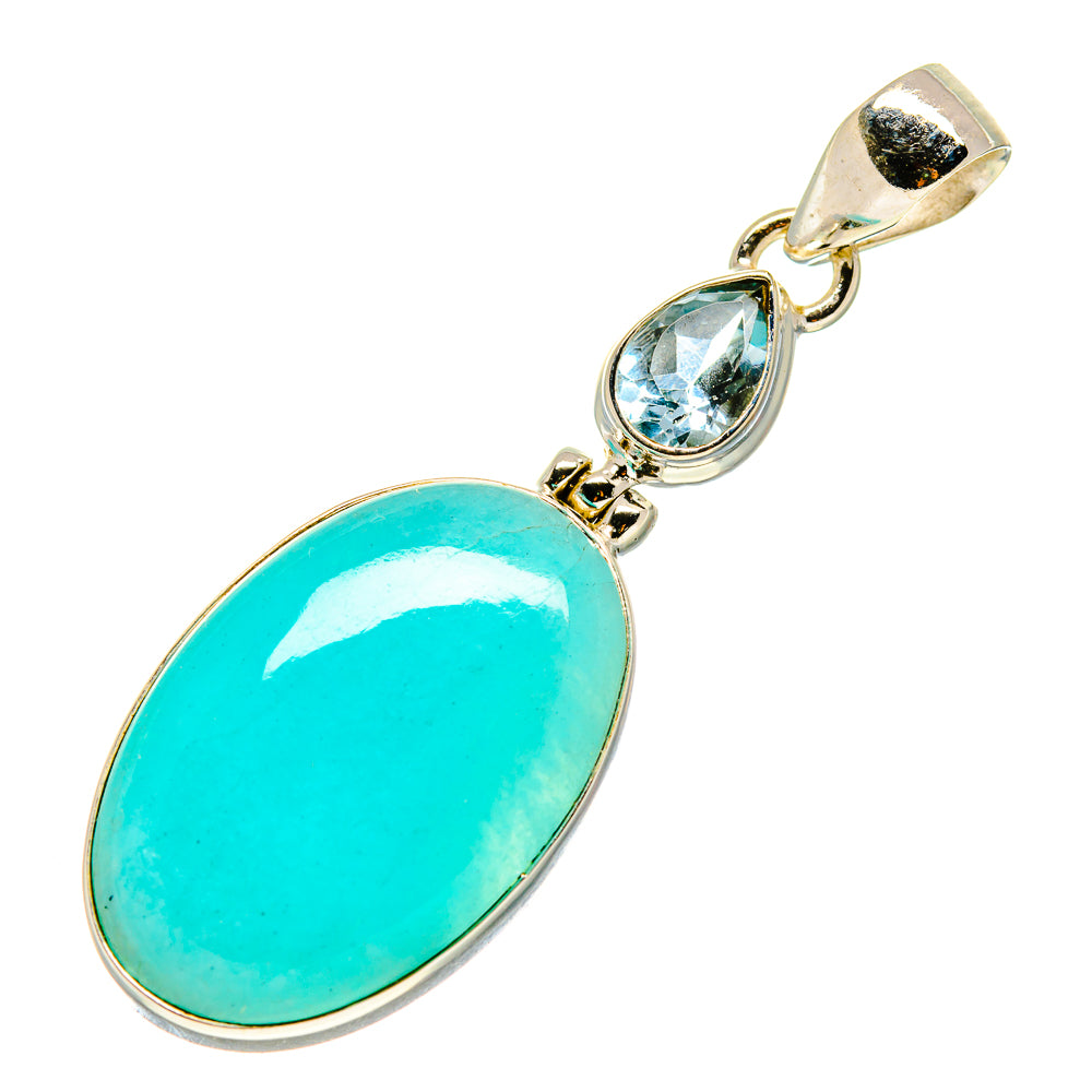 Peruvian Amazonite Pendants handcrafted by Ana Silver Co - PD758240
