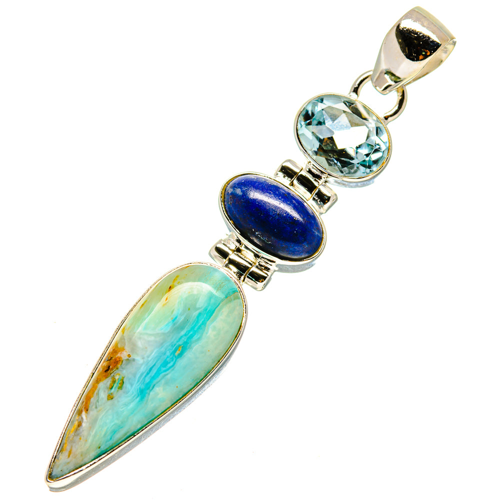 Peruvian Opal Pendants handcrafted by Ana Silver Co - PD758242