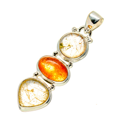 Rutilated Quartz Pendants handcrafted by Ana Silver Co - PD758250