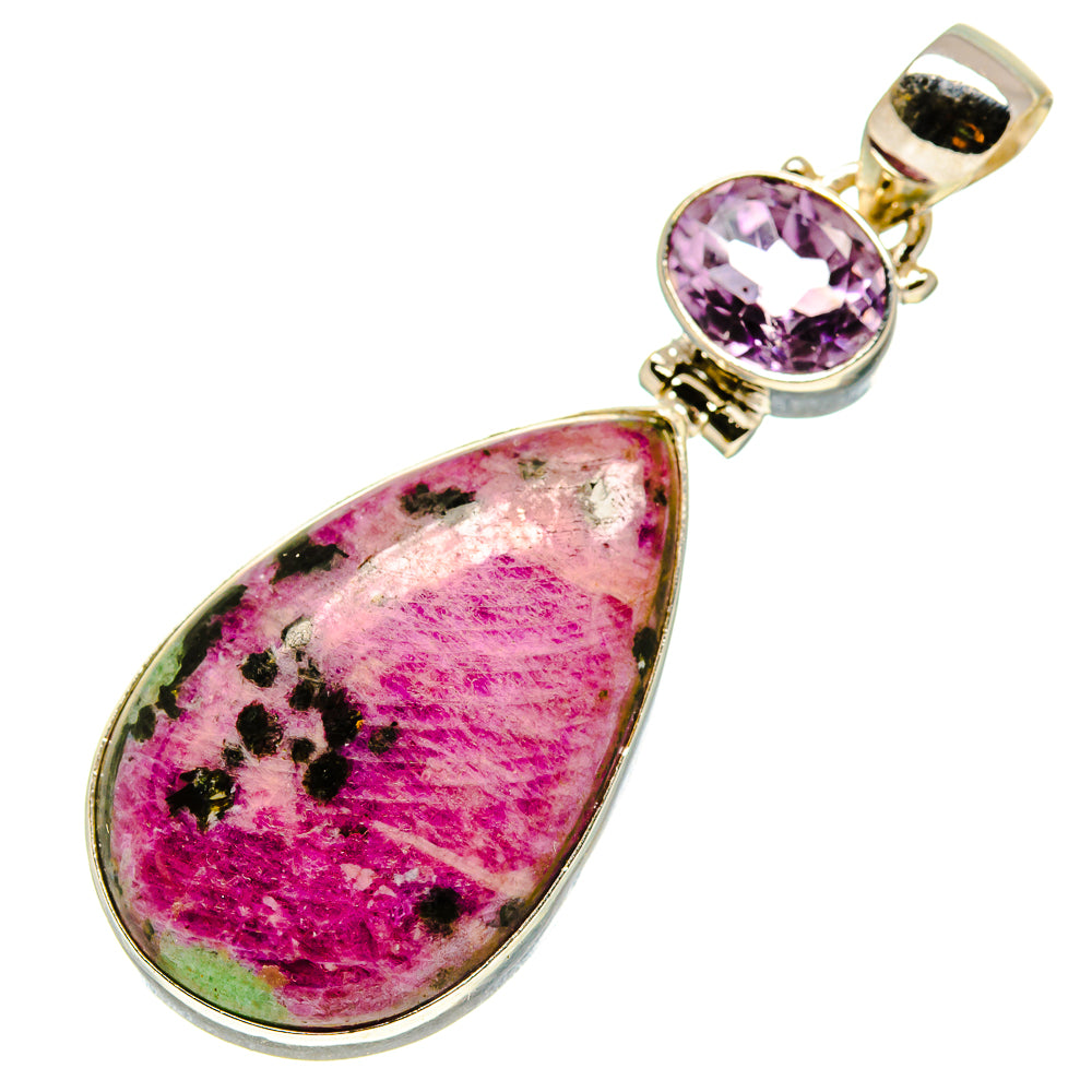 Ruby Zoisite Pendants handcrafted by Ana Silver Co - PD758252
