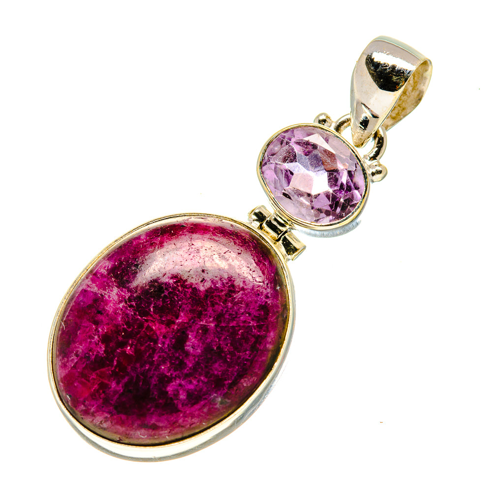Ruby Zoisite Pendants handcrafted by Ana Silver Co - PD758253