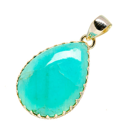 Peruvian Amazonite Pendants handcrafted by Ana Silver Co - PD758264