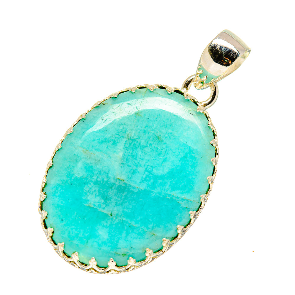 Peruvian Amazonite Pendants handcrafted by Ana Silver Co - PD758265