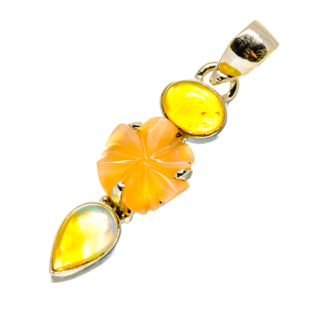Ethiopian Opal Pendants handcrafted by Ana Silver Co - PD758270