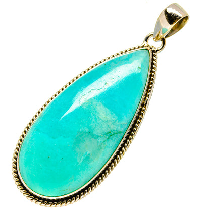 Peruvian Amazonite Pendants handcrafted by Ana Silver Co - PD758290
