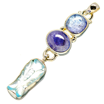 Aquamarine Pendants handcrafted by Ana Silver Co - PD758294