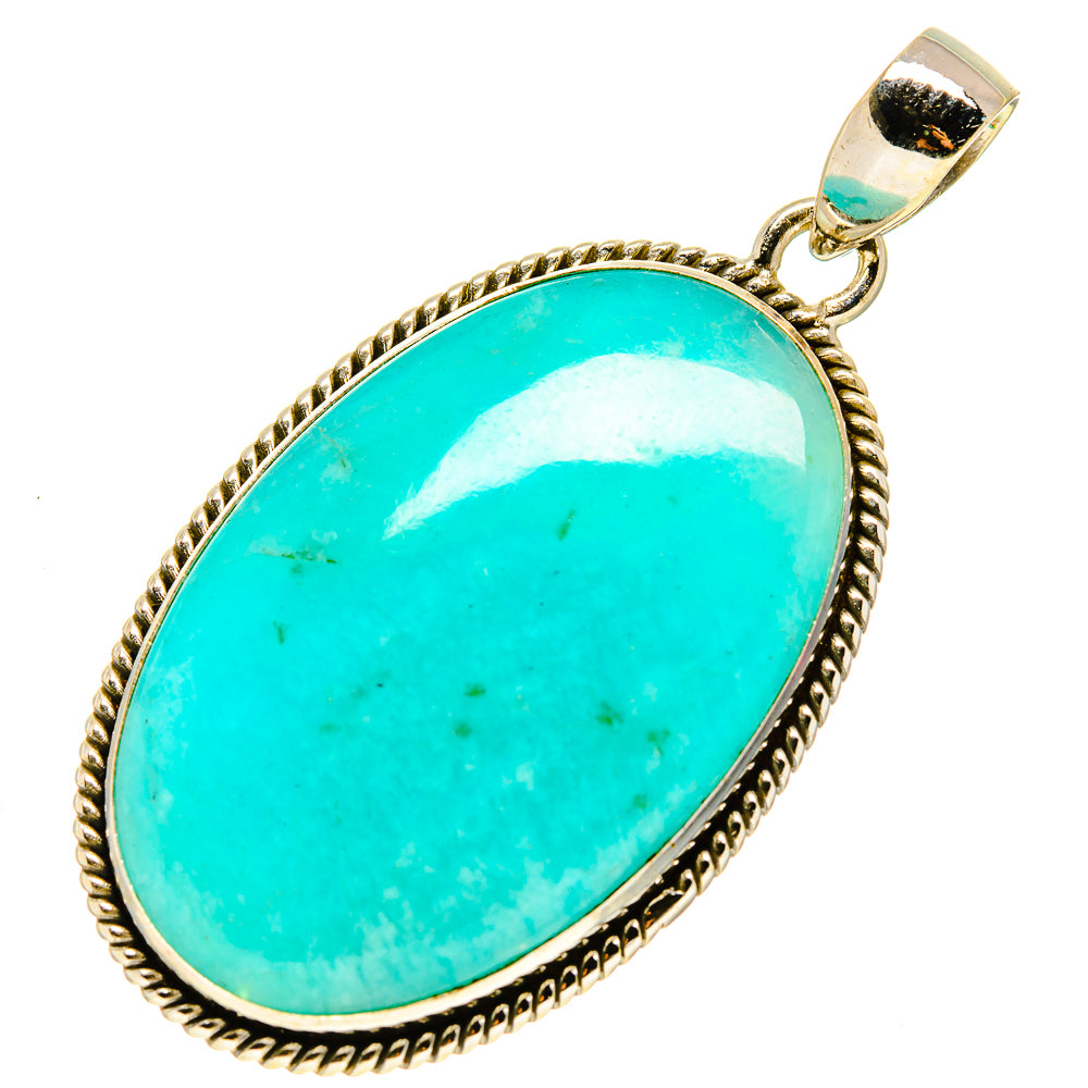 Peruvian Amazonite Pendants handcrafted by Ana Silver Co - PD758301