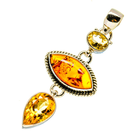 Baltic Amber Pendants handcrafted by Ana Silver Co - PD758303
