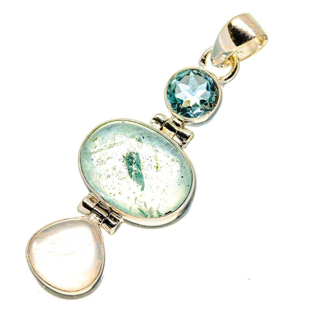 Aquamarine Pendants handcrafted by Ana Silver Co - PD758323