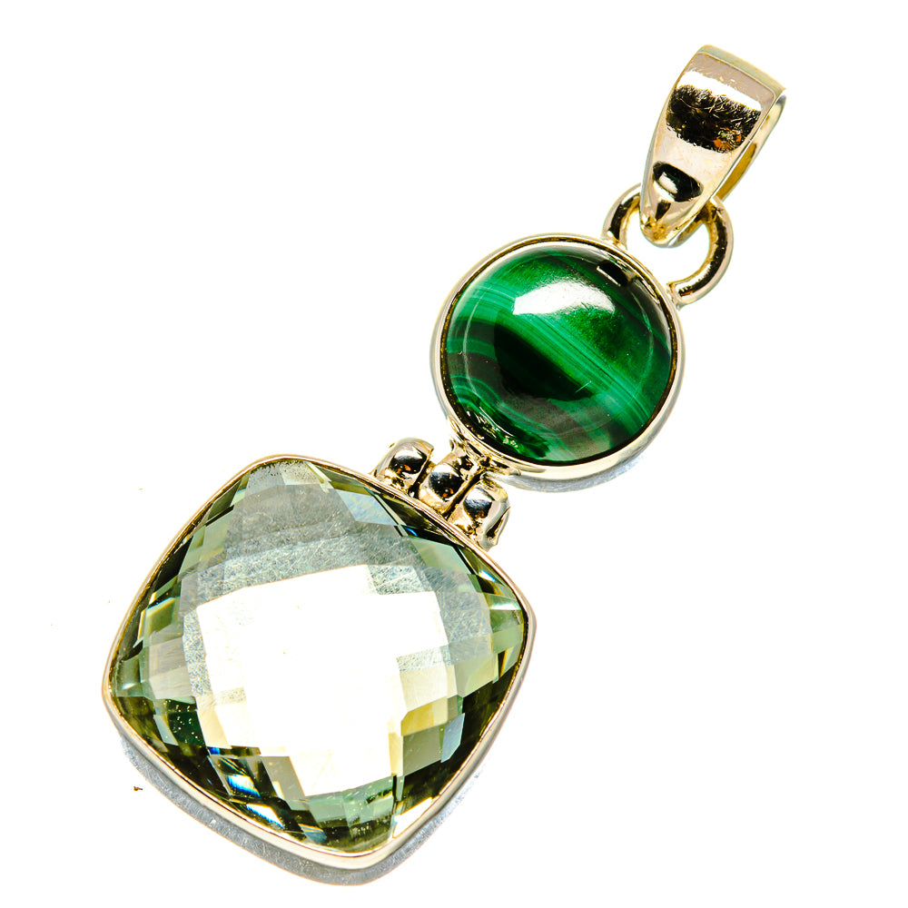 Green Amethyst Pendants handcrafted by Ana Silver Co - PD758328