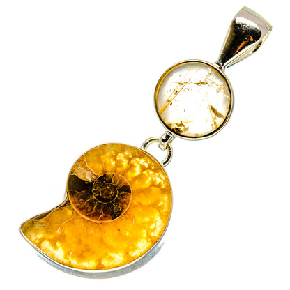 Ammonite Fossil Pendants handcrafted by Ana Silver Co - PD758329