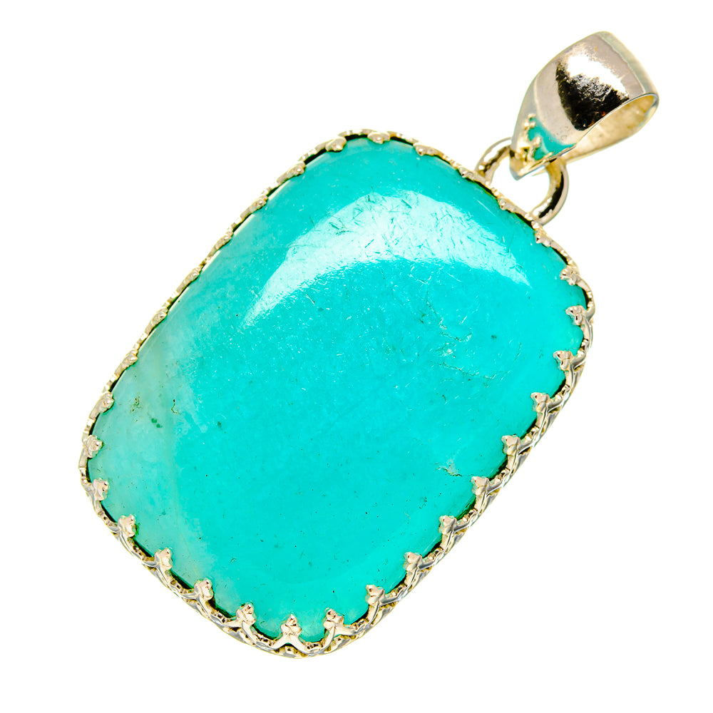 Peruvian Amazonite Pendants handcrafted by Ana Silver Co - PD758330