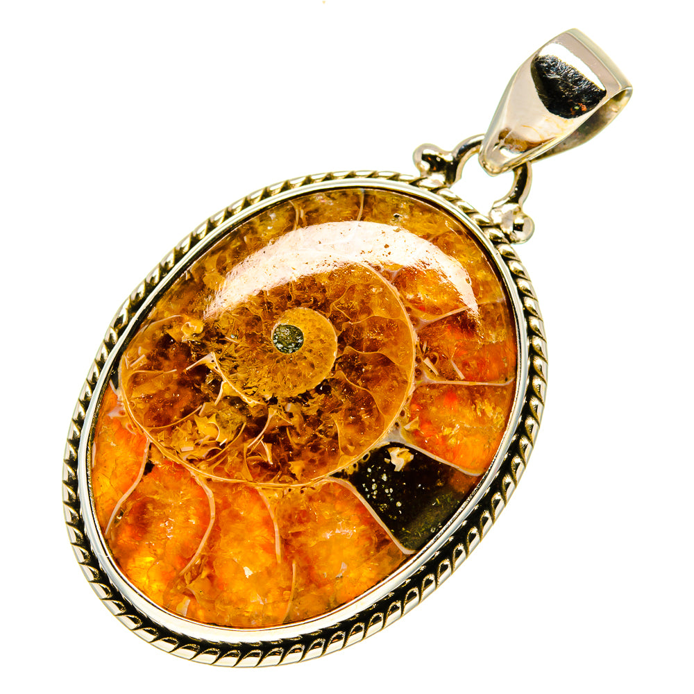 Ammonite Fossil Pendants handcrafted by Ana Silver Co - PD758339