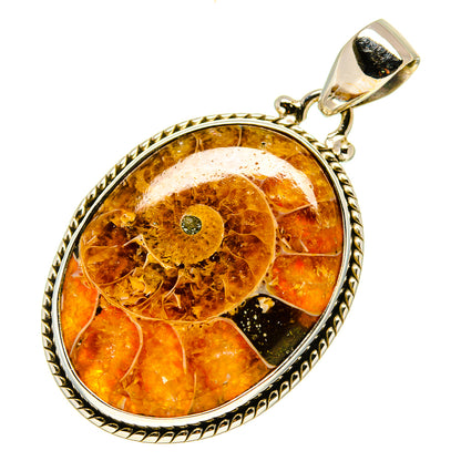 Ammonite Fossil Pendants handcrafted by Ana Silver Co - PD758339