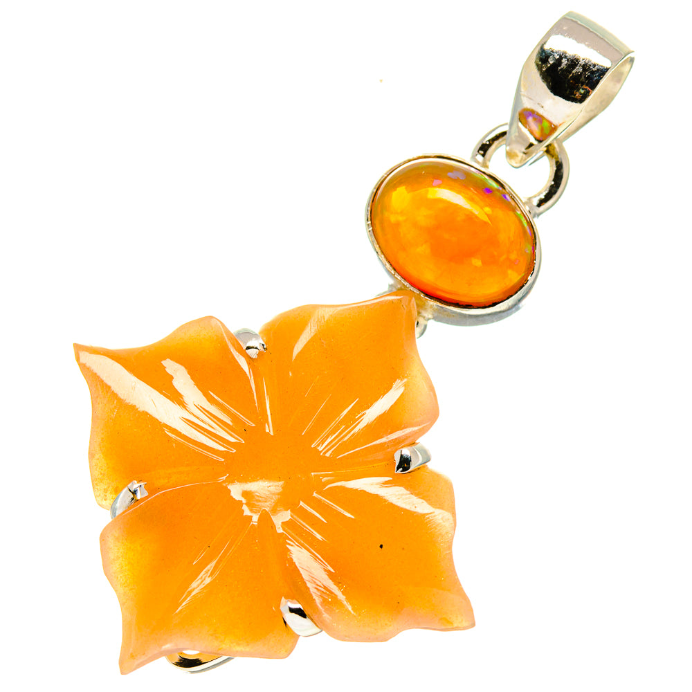 Peach Moonstone Pendants handcrafted by Ana Silver Co - PD758340