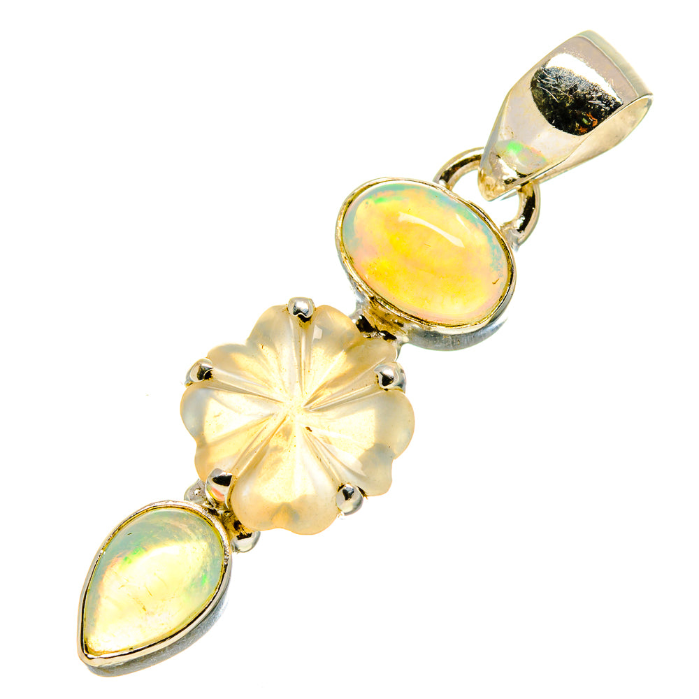 Ethiopian Opal Pendants handcrafted by Ana Silver Co - PD758344