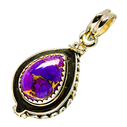 Purple Copper Composite Turquoise Pendants handcrafted by Ana Silver Co - PD758370