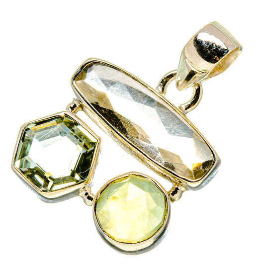 Green Amethyst Pendants handcrafted by Ana Silver Co - PD758372
