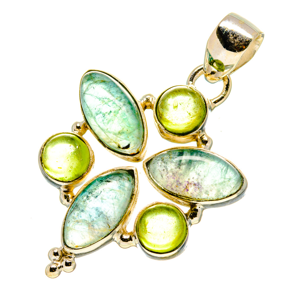 Blue Fluorite Pendants handcrafted by Ana Silver Co - PD758375