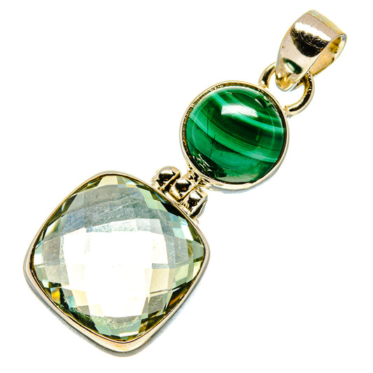 Green Amethyst Pendants handcrafted by Ana Silver Co - PD758376