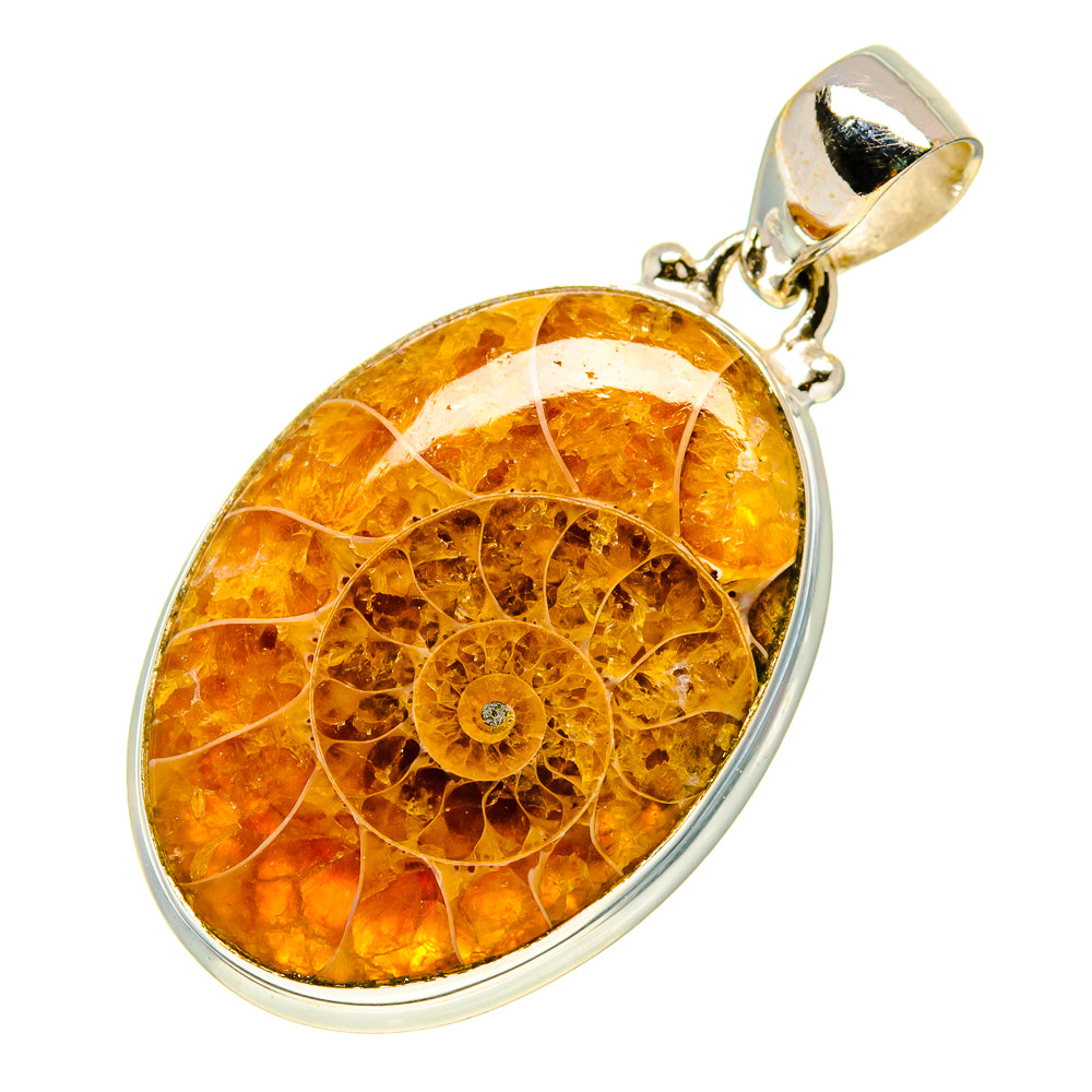 Ammonite Fossil Pendants handcrafted by Ana Silver Co - PD758387