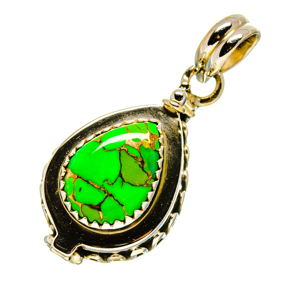Green Copper Composite Turquoise Pendants handcrafted by Ana Silver Co - PD758395
