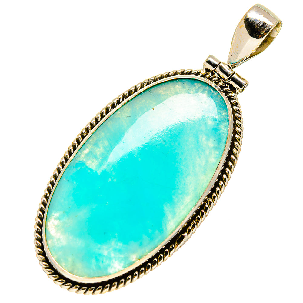 Peruvian Amazonite Pendants handcrafted by Ana Silver Co - PD758414