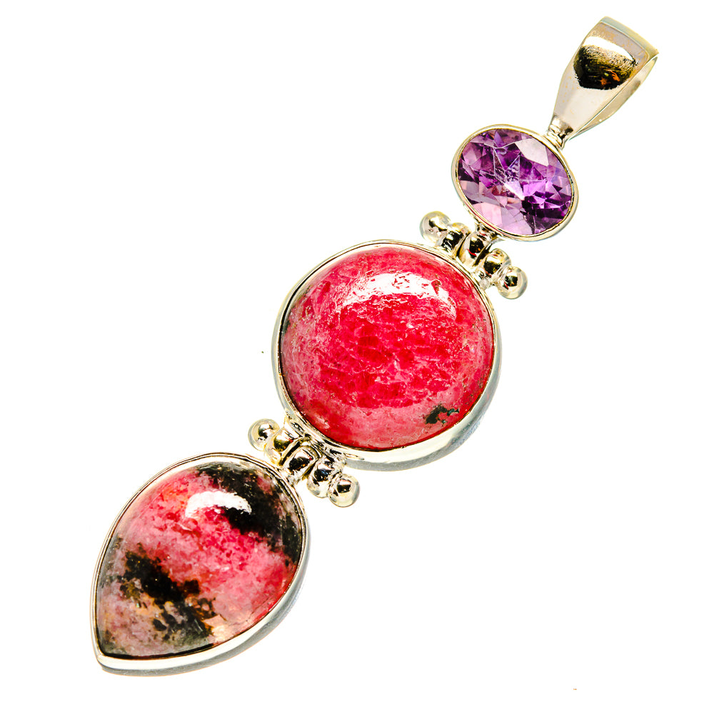 Rhodonite Pendants handcrafted by Ana Silver Co - PD758418