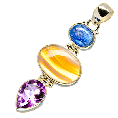 Botswana Agate Pendants handcrafted by Ana Silver Co - PD758423